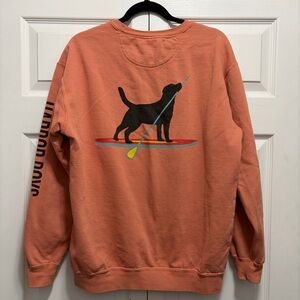 Comfort Colors Coral-Orange Crewneck Sweatshirt Mens M HARBOR BOYS
